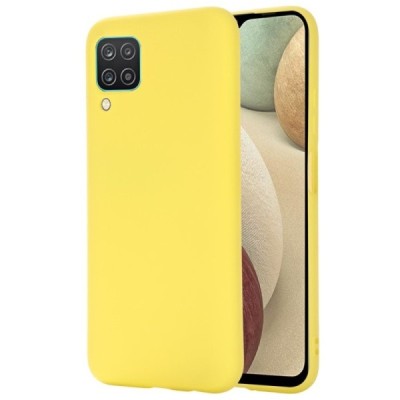 Samsung Galaxy A12 (A125F) Shell (TPU) твердый силиконовый чехол - жёлтый | Vacins.lv