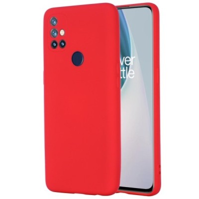 OnePlus Nord N10 5G „Shell“ cieta silikona (TPU) sarkans apvalks | vacins.lv