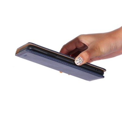 Samsung Galaxy S21 Ultra (G998B) Solīds zils ādas atvērams maciņš | Vacins.lv