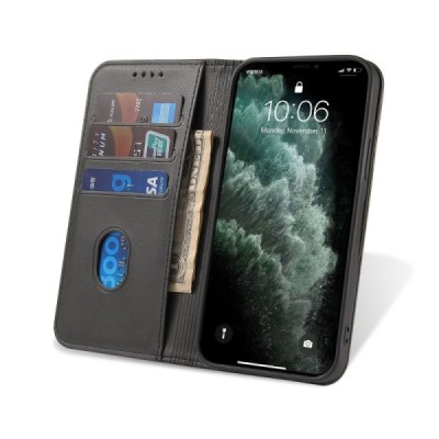Samsung Galaxy S21+ (G996B) „Split“ sērijas melns atvērams maciņš, maks | Vacins.lv