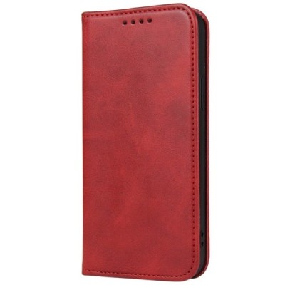 Samsung Galaxy S21+ (G996B) „Split“ красный кожаный чехол-книжка | Vacins.lv