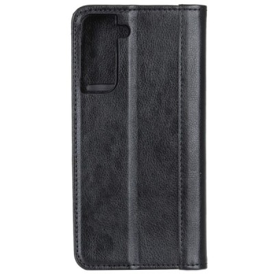 Samsung Galaxy S21+ (G996B) чёрный кожаный чехол-книжка | Vacins.lv