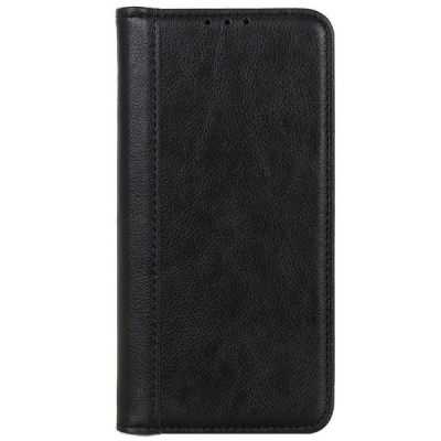 Samsung Galaxy S21 (G991B) чёрный кожаный чехол-книжка | Vacins.lv