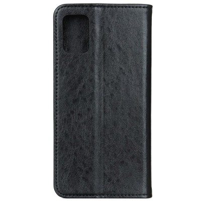 LG K52 чёрный кожаный чехол-книжка | Vacins.lv