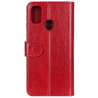 OnePlus Nord N10 5G открываемый красный кожаный чехол - книжка | Vacins.lv