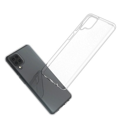Samsung Galaxy A12 (A125F) самый тонкий в мире чехол из прозрачного твердого силикона TPU | Vacins.lv
