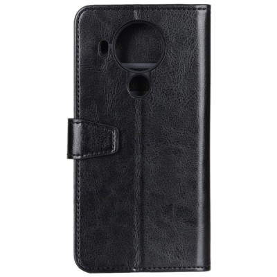 Nokia 5.4 открываемый чёрный кожаный чехол - книжка | Vacins.lv