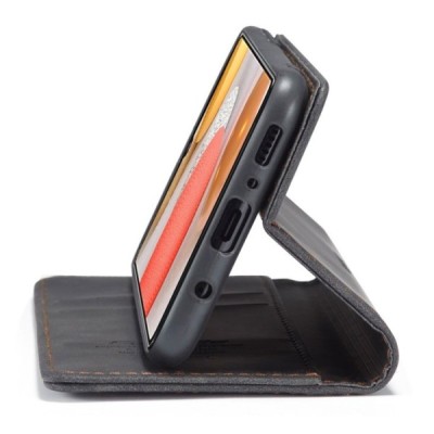 Samsung Galaxy S21 (G991B) CaseMe Retro открываемый, чёрного цвета, кожаный чехол – книжка | Vacins.lv