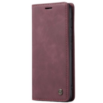 Samsung Galaxy S21 (G991B) CaseMe Retro открываемый, бордового цвета, кожаный чехол – книжка | Vacins.lv