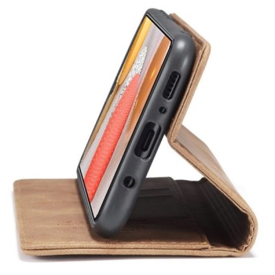 Samsung Galaxy S21 (G991B) CaseMe Retro открываемый, коричневого цвета, кожаный чехол – книжка | Vacins.lv