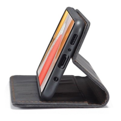 Samsung Galaxy S21+ (G996B) CaseMe Retro открываемый, чёрного цвета, кожаный чехол – книжка | Vacins.lv