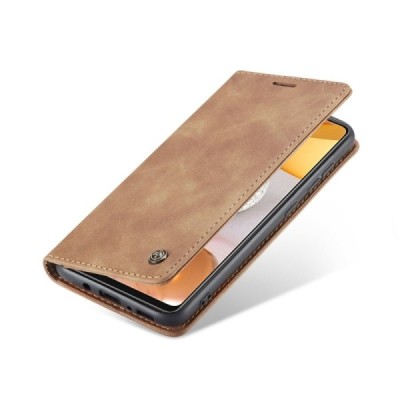 Samsung Galaxy S21+ (G996B) CaseMe Retro solīds atvēramais ādas brūns maciņš - maks | Vacins.lv