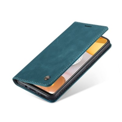 Samsung Galaxy S21+ (G996B) CaseMe Retro solīds atvēramais ādas zaļš maciņš - maks | Vacins.lv