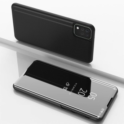 LG K42 (K52) plastmasas atvērams melns ādas maciņš | Vacins.lv