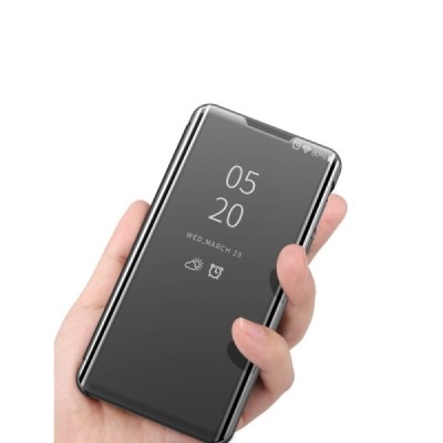 LG K61 открываемый чёрный пластиковый чехол-книжка | Vacins.lv
