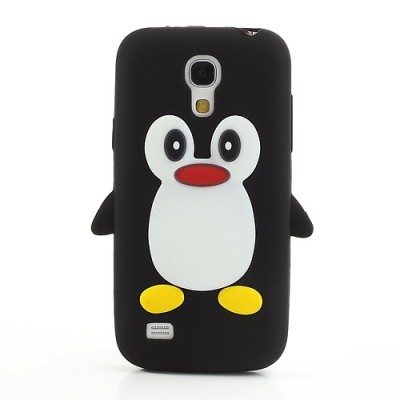 Rotaļīgs silikona Samsung Galaxy S4 mini i9195 apvalks pingvīns / Vacins.lv