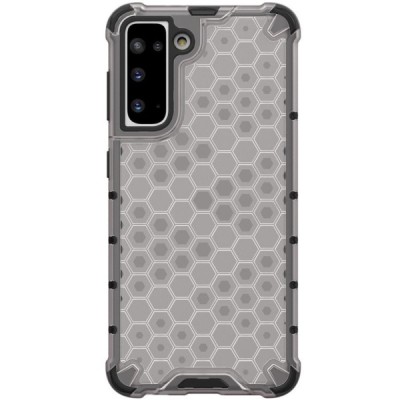 Улучшенная защита Honeycomb Samsung Galaxy S21 (G991B) прозрачный твердый силиконовый (TPU) и пластиковый чехол | Vacins.lv