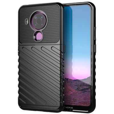 Nokia 5.4 „Twill“ cieta silikona (TPU) melns apvalks | vacins.lv