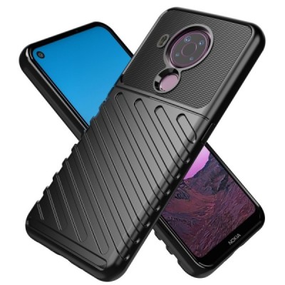 Nokia 5.4 „Twill“ cieta silikona (TPU) melns apvalks | vacins.lv