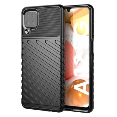 Samsung Galaxy A12 (A125F) Twill твердый силиконовый чехол из TPU чёрного цвета | Vacins.lv