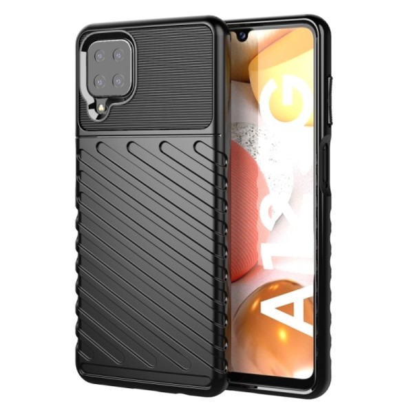 „Twill“ твердый силиконовый (TPU) чехол - чёрный (Galaxy A12)