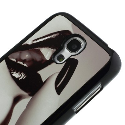 Samsung Galaxy S4 Mini retro plastmasas futrālis - lūpas / Vacins.lv