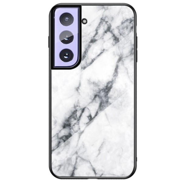 „Marble“ cieta silikona (TPU) apvalks - balts (Galaxy S21)