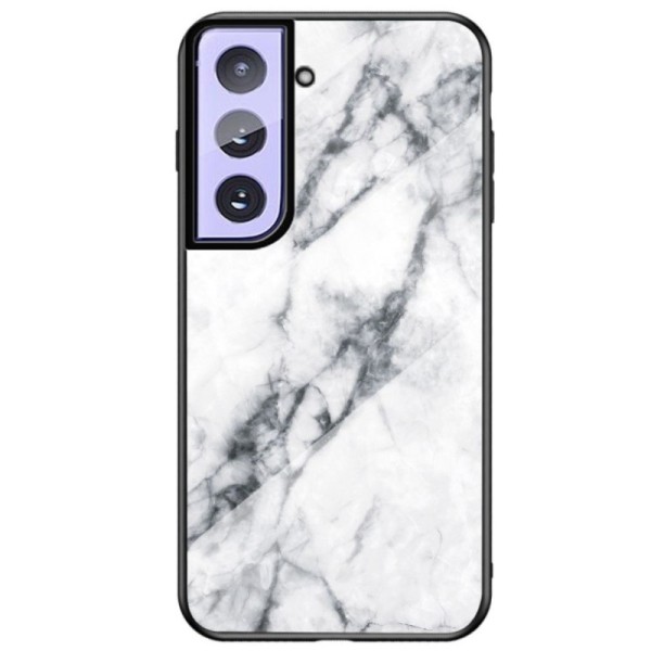 „Marble“ cieta silikona (TPU) apvalks - balts (Galaxy S21+)