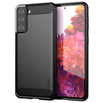 Samsung Galaxy S21 (G991B) „Mofi“ твердый силиконовый чехол (TPU) - черный | Vacins.lv