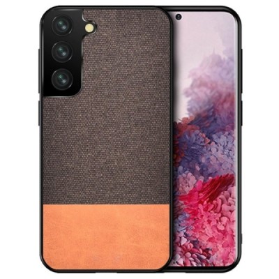 Samsung Galaxy S21 (G991B) „Bi-Color“ Splicing brūns ādas apvalks | Vacins.lv