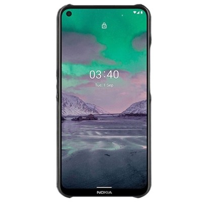 Soft Slim serijos Nokia 3.4 чёрный кожаный чехол | Vacins.lv