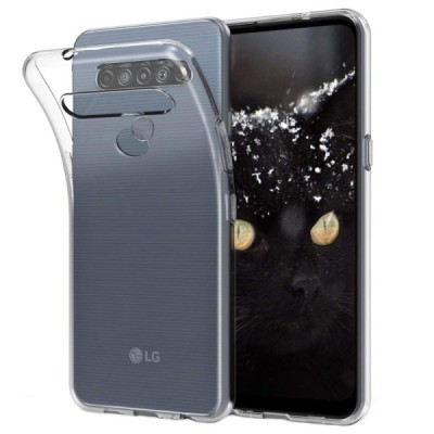 Твердый силиконовый чехол (TPU) для LG K61 - прозрачный | Vacins.lv