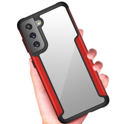 Samsung Galaxy S21+ (G996B) „FOCUS“ dzidrs apmales sarkanā krāsā apvalks | Vacins.lv