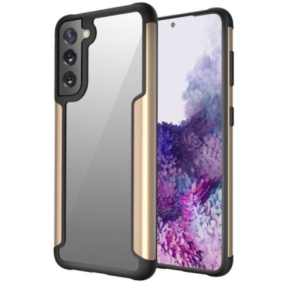 Samsung Galaxy S21+ (G996B) „FOCUS“ dzidrs apmales zeltā krāsā apvalks | Vacins.lv