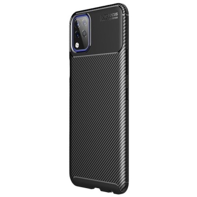 LG K42 „Carbon“ Fiber твердый силиконовый чехол (TPU) - черный | Vacins.lv