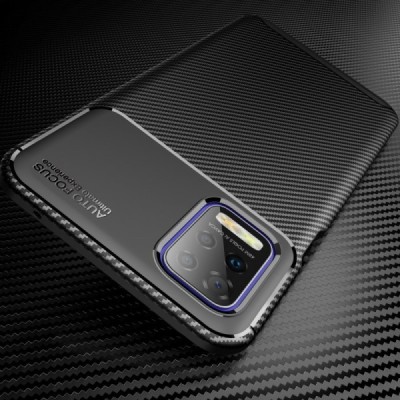 LG K52 „Carbon“ Fiber твердый силиконовый чехол (TPU) - черный | Vacins.lv