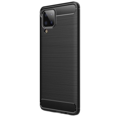 Samsung Galaxy A12 (A125F) твердый силиконовый чехол (TPU) - черный | Vacins.lv