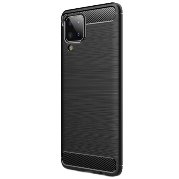 „Carbon“ cieta silikona (TPU) apvalks - melns (Galaxy A12)