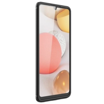 Samsung Galaxy A12 (A125F) „Carbon“ cieta silikona (TPU) melns apvalks | vacins.lv