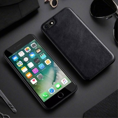 „X-Level“ Vintage серии Apple iPhone 7 (iPhone 8) черный кожаный чехол | Vacins.lv