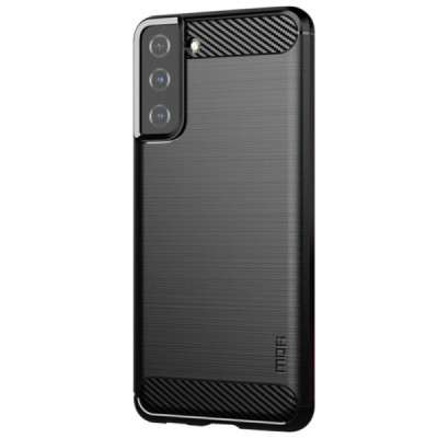 Samsung Galaxy S21+ (G996B) „Mofi“ cieta silikona (TPU) melns apvalks | vacins.lv