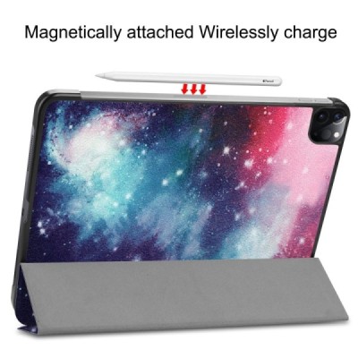 Apple iPad Pro 11 (2021 / 2020 / 2018) „Cosmo“ открываемый разноцветный кожаный чехол - книжка | Vacins.lv