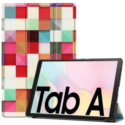 Samsung Galaxy Tab A7 10.4 2020 (T505,T500) „Cubes“ atvēramais krāsains, maciņš | Vacins.lv