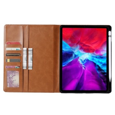 Роскошный „Comma“ кожаный чехол-книжка коричневый Apple iPad Pro 11 (2021 / 2020 / 2018 / Air 4 2020) | Vacins.lv