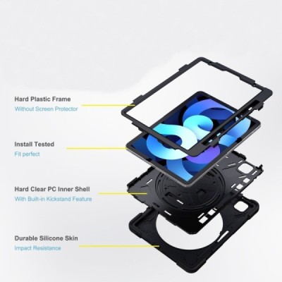 Противоударный чехол (360°), черный (iPad Pro 11" 2018 - 2022 / Air 10.9" 2020 / 2022 / Air 11" 2024 - 2026)