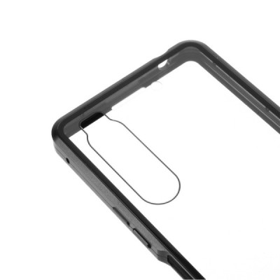 Sony Xperia 1 II Frame прозрачный магнитный двухслойный чехол | Vacins.lv