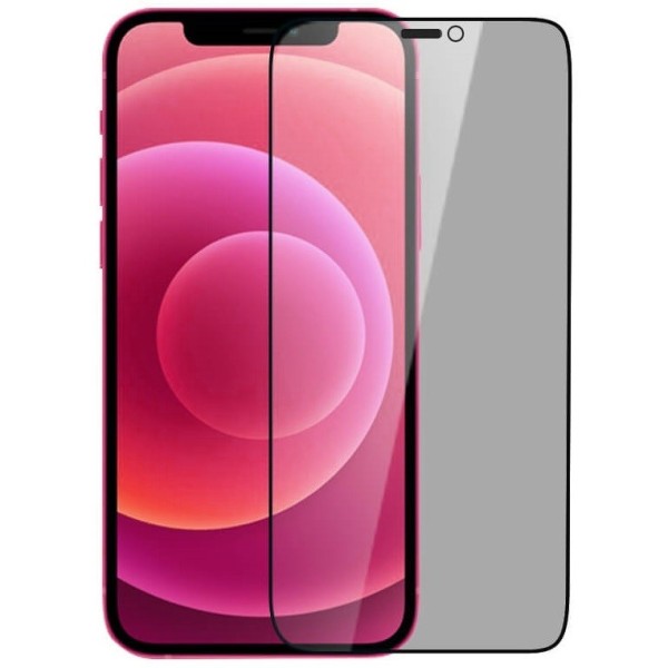 „Nillkin“ Tempered Glass melns ekrāna aizsargstikls 0.26 mm - privāta (iPhone 12 Pro Max)