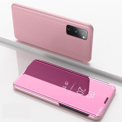 Samsung Galaxy S20 FE (Fan Edition) plastmasas atvērams rozs ādas maciņš | Vacins.lv