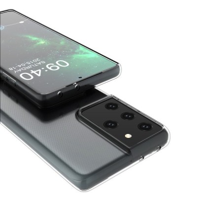 Samsung Galaxy S21 Ultra (G998B) dzidrs cieta silikona TPU pasaulē planākais apvalks | Vacins.lv
