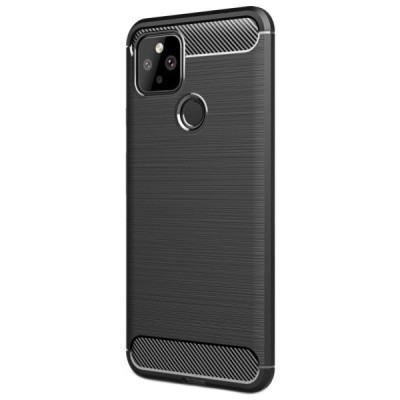 Google Pixel 5 „Carbon“ твердый силиконовый чехол (TPU) - черный | Vacins.lv